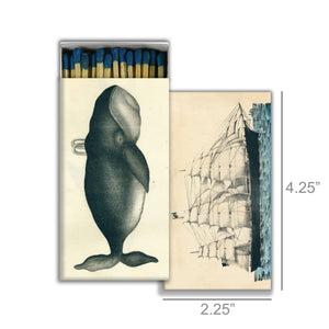 Whale & Clipper Ship Blue Matches
